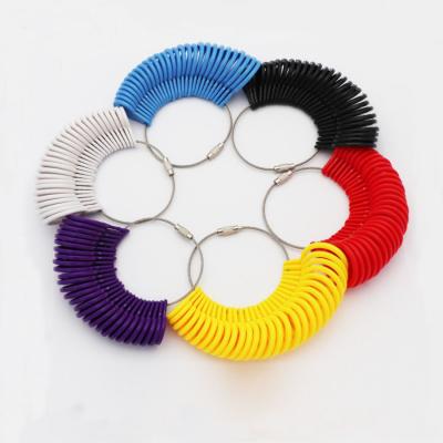 China Jewelry Tool Kit Plastic UK USA Finger Ring Sizer Measuring Ring Gauge Finger Ring Sizer for sale