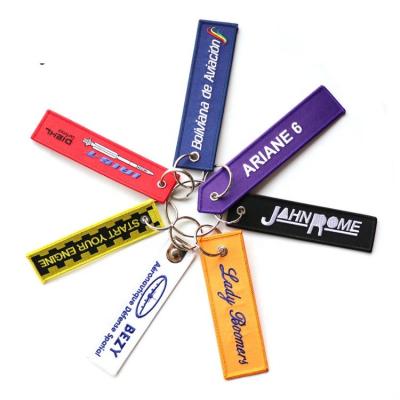 China Keychains Other Key Chains Embroidered Logo Custom Security Key Chain Set for sale