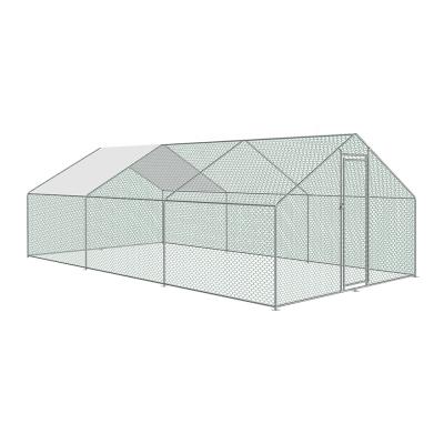 China Breathable Metal Door Chicken Run Cage 4M X 3M Walk In Run Cage For Rabbit Ducks Hens Pet for sale