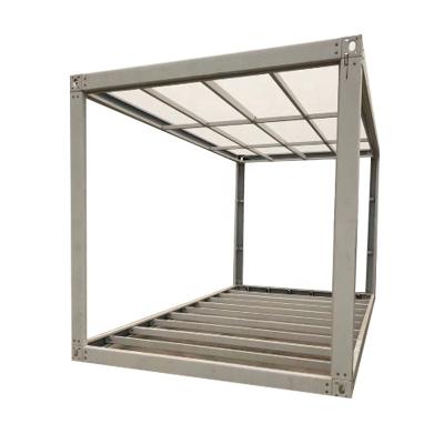 China Long Life Modern Solid Aged Flat Pack 20 Ft Container Insulated Prefab Frame Steel Structure For Greenhouse Solarium for sale