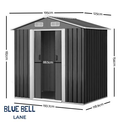 China Easily Assembled YA-0804 8x4ft Garden Metal Shed for sale