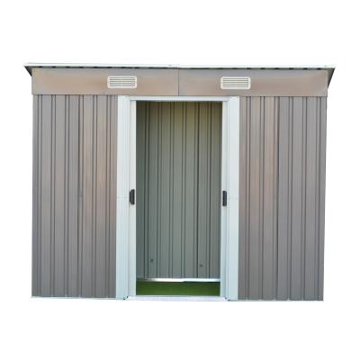 China Easily Assembled Motorcycle Metal Sheds 8*10ft Garden Shed House With Base For Sale for sale