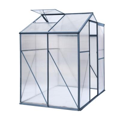 China Easily Assembled Low Cost 4mm Polycarbonate And 1mm Aluminum Green House For Winter Use for sale