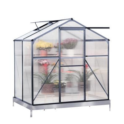 China Easily Assembled Aluminum Alloy Galvanized Steel Frame Garden Greenhouse for sale