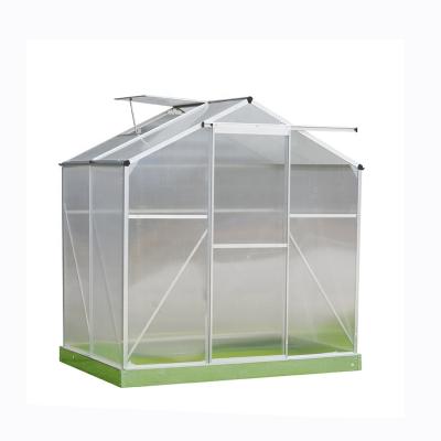 China Easily Assembled PC Polycarbonate Sheet Green Houses Outdoor Aluminum Frame Garden Greenhouse for sale