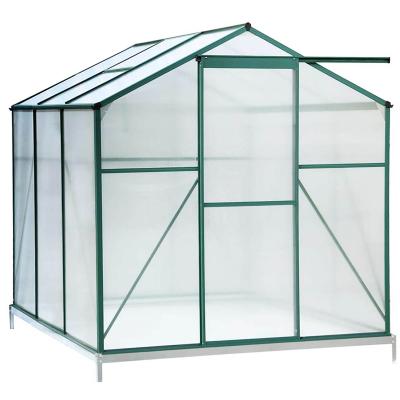 China Easily Assembled 6x6ft Outdoor Backyard Gardening Plant Grow Tent PC Greenhouse Garden Polycarbonate Walk-in Greenhouse for sale