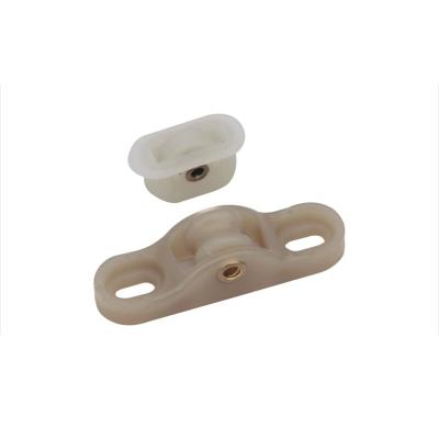 China Commercial Freezer Glass Door Accessories Plastic Small Long Pulley Wheel for sale