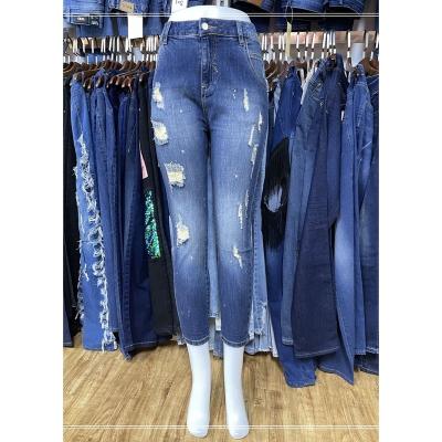 China 2021 Breathable Durable Women's Stacked Jeans Custom Knocked Down Bell Bottom High Waisted Good Quality Ladies Jeans Women Customs Female Jeans for sale