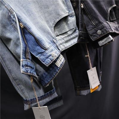 China GZY Eco-Friendly Wholesale Elastic Male Jeans Fashion Ripped Denim Pants For Men for sale