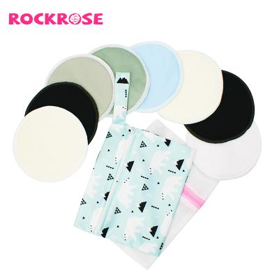 China Reusable Washable Super Soft Bamboo Breast Pads Rockrose Hot Sale Cotton Breast Pads Ladies Nursing Pad for sale