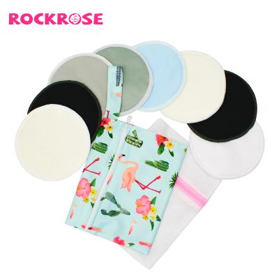 China Reusable Washable Rockrose Cotton Nursing Pads Underwear 3 Layers Adult Bamboo Breast Pads for sale