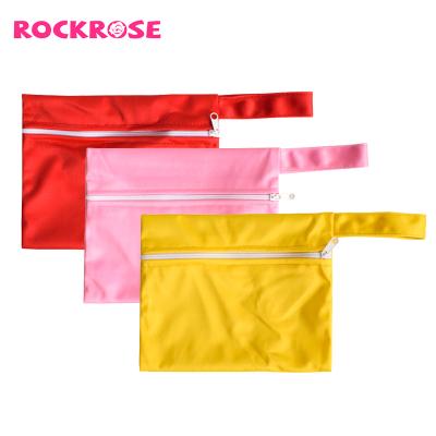 China Reusable Wet Sanitary Napkin Packing Fashion Wet Bag Mini Waterproof Zipper Wet Bag 15*18cm for sale