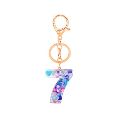 China Handmade Metal Initial 26 Letters Key Chain, Finger Numbers 0-9 Key Rings Bag Charm Souvenir Gift DIY Key Chain Pendant Promotional Jewelry for sale