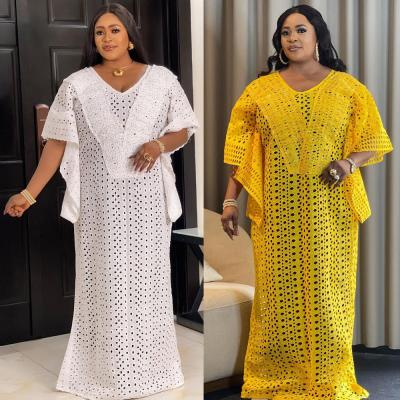 China Modest Muslimah Styling Seefoun OEM African Cotton Loose Dress Women Plus Size Boubou Kaftan Dubai Dress Luxury Plus Size Muslim Women Clothing for sale