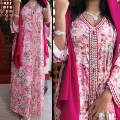 China OEM Dubai Women Muslim Clothing Modest Muslimah Styling Seefoun Abaya Long Sleeve Dress Islamic Clothing Djellaba Turkish Turkish Fashion for sale