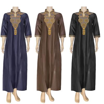 China OEM 2022 Seefoun African Traditional Dashiki Dresses Women Evening Party Dress Breathable Traditional African Embroidery Dresses for sale