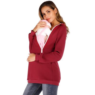 China Winter Multifunctional Breathable Warm Fleece OEM Seefoun Jacket Maternity Nursing Nursing Tracksuit Babywearing Jacket for sale