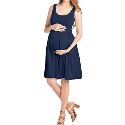 China Seefoun OEM Breathable Pregnant Maternity Dresses Invest Casual Dress Cotton Pregnancy Maternity Dress For Photo Shoot for sale