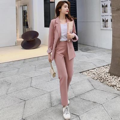 China Seefoun OEM Fashion Spring Summer Women Office Lady Slim Blazer Pants QUICK DRY Two Piece Set New Suits Female for sale