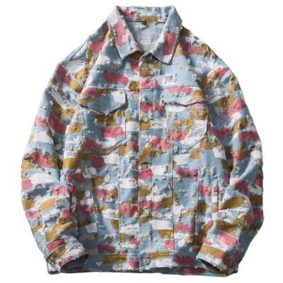 China OEM Seefoun Clothing Coats and Jackets OEM Hip Hop Streetwear Denim Jacket Retro Vintage Denim Jacket Casual Hand Painted Coat Women's Coats and Jackets for sale