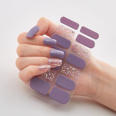 China Safe and Non toixc/Easy to Apply and Remove Waterproof Glitter Nail Strips Scribble Stickers Fashional Factory Nail Wraps and Wraps for sale