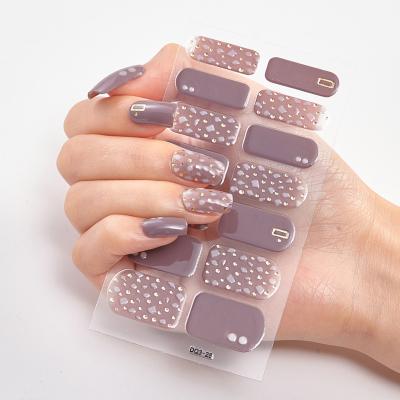 China Safe and Non-Toixc/Easy to Apply and Remove High Quality Hot Selling Waterproof Nail Art Stickers, Nail Wrap, Pure Nude Color Decoration from New York The Beautiful of Nail for sale