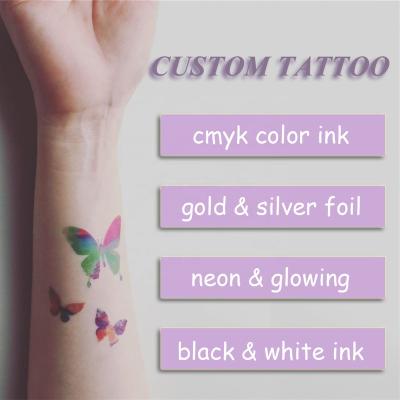 China High Quality Non-toxic Durable Waterproof Body Art Custom Temporary Tattoo Sticker OEM Professional Temporary Tattoo Factory for sale