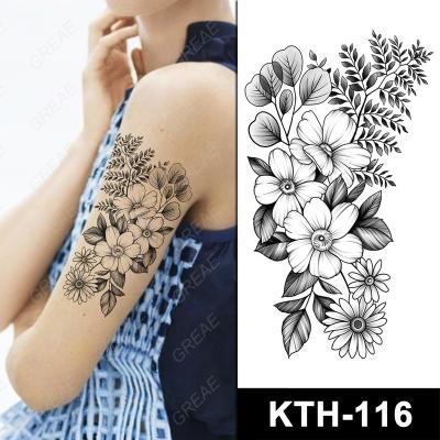 China China Temporary Women Sexy Temporary Body Arm Sleeves Beautiful Flower Tattoo Sticker for sale