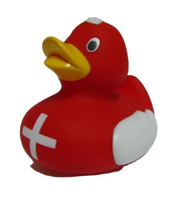 China Bath Toy Newest Customized Flag Pattern Design Rubber Duck For Promotion Gift Duck Toys Collectible Ducks for sale