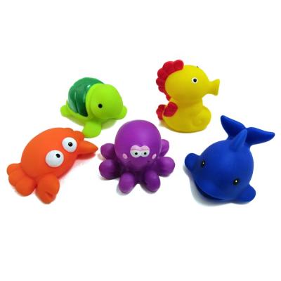 China Rubber Bath Toy Baby Floating Animal Bath Toy Squirt Animal Octopus Floating Rubber Whales Play for sale