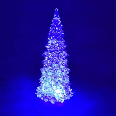 China Artificial Acrylic Christmas Tree Tea Light Candles Ornaments Flameless LED Decorations for sale