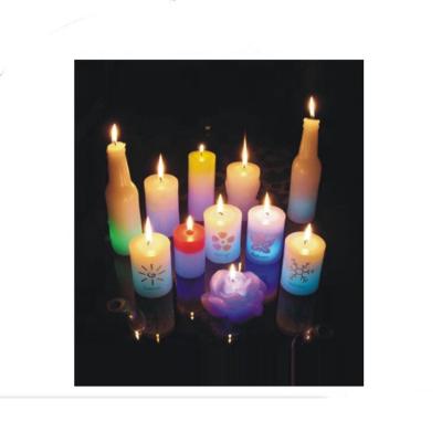 China Flameless Color Changing As They Burn Holiday Powered Pillar Light Activate LED Magic Candles for sale