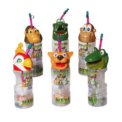 China Vinyl Show Time Promotion Bottle Cup Head Schoolbag Children Drink Bottle Head For Bar Bottle Single Head Doll Cute Toy for sale