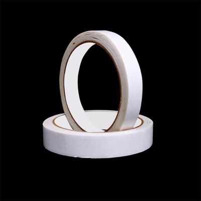 China Super Strong High Quality Heat Resistant Jumbo Roll Easy Tear Transparent Self Adhesive Paper Coated Double Sided Cloth Tape for sale