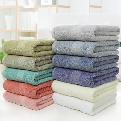 China Luxury Hotel Large Cotton 70x140 Bath Towels Hypoallergenic Custom Absorbent 100% Cotton Soft 100% Cotton Bath Towels for sale