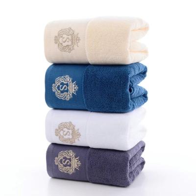 China Hotel Cotton Thick Face Towel Hypoallergenic Logo Embroidery Hotel Quality Gift Custom Face Towel for sale