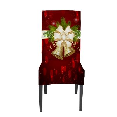 China Durable Custom Pattern Polyester Spandex Elastic Christmas Decoration Table Cloth Chair Cover Stretch One-Piece Garment Dining Chair Cover for sale