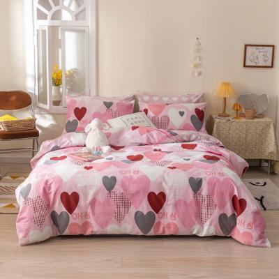 China Full Queen Nondisposable Twin King Size 4 Piece Bedding Set Comforter Set Cute Pillowcase 4pcs Cover Sheet for sale