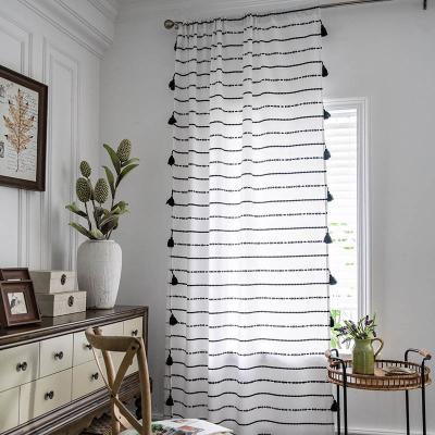 China Blackout Manufacturer Window Screens White Tulle Semi-Sheer Finished Bedroom Living Room Curtain for sale