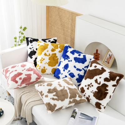 China New PORTABLE Short Plush Pattern Milk Fluffy Home Sofa Decorative Cushion Cover for sale