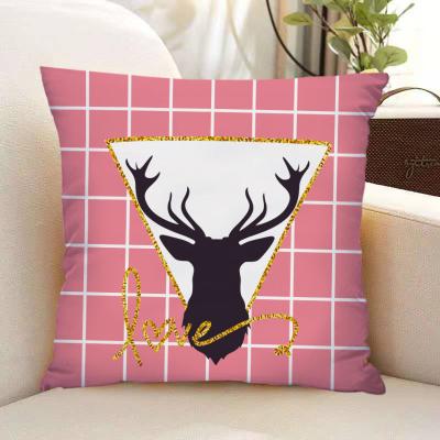 China PORTABLE Custom Fabric Geometric Pattern Cushion Cover Cartoon Printing Pillow Case Cushion Cover for sale