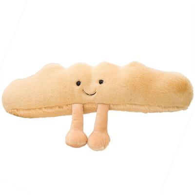 China Wholesale Creative Comfortable Bread Snack Pillow Plush Doll Toy Horns Baguette Toast Pretzel Cushion Pillow for sale