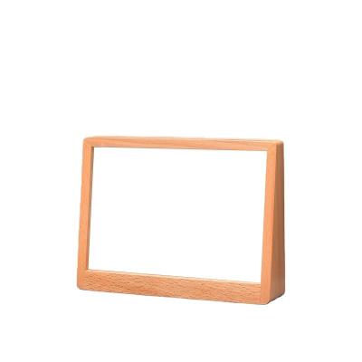 China Double-sided wooden wooden photo frame, beech desktop photo frame, creative double-sided wooden desktop photo frame for sale