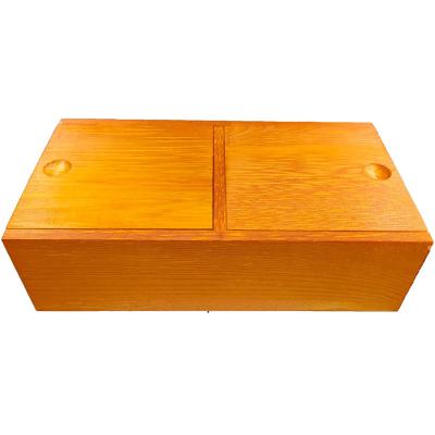 China Handmade wooden storage box with cover, heaven and earth covered wooden box gift box for sale