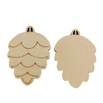 China Europe crafts wooden creative pinecone pendant decoration, DIY home wood scraps for sale