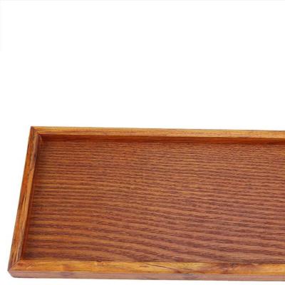 China Europe Amazon Best Selling High Quality Wooden Tray, Rectangular Solid Wood Tableware Serving Tray for sale