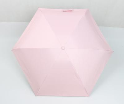 China Super Novelty Ok Umbrella 5 Times Folding Pocket Mini Umbrella With Eva Case for sale