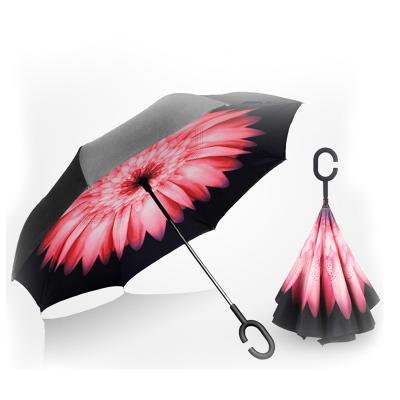 China New Arrival Ok Umbrella Factory Price Inverted Reverse Umbrella Double Layer Umbrella for sale