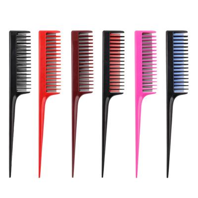 China Hair Beauty Care Private Label Professional Small Wonder Teasing Comb - Rat Tail Comb for Combing Back Luxury Triple Teasing Comb for sale