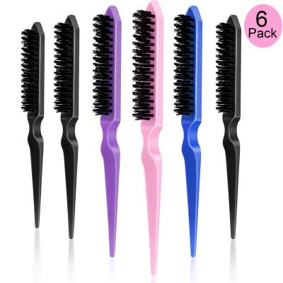 China Hair Beauty Care Private Label Professional Wild Functional Teasing Combs Nylon Teasing Hair Brush With Hand Held Tail for sale